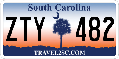 SC license plate ZTY482