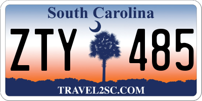 SC license plate ZTY485