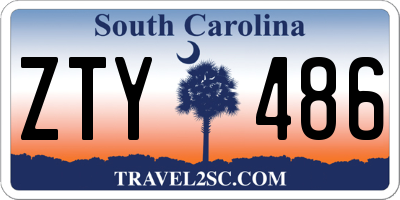 SC license plate ZTY486