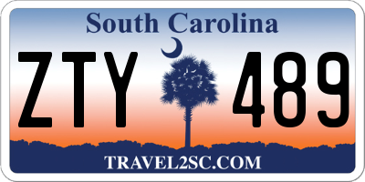 SC license plate ZTY489