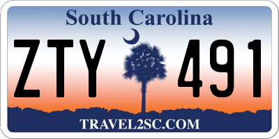 SC license plate ZTY491