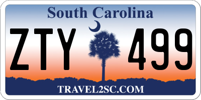 SC license plate ZTY499