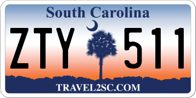 SC license plate ZTY511