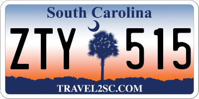 SC license plate ZTY515