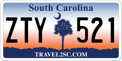 SC license plate ZTY521