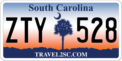 SC license plate ZTY528