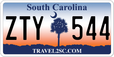 SC license plate ZTY544