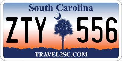 SC license plate ZTY556