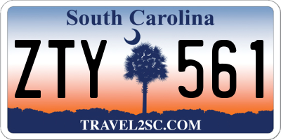 SC license plate ZTY561