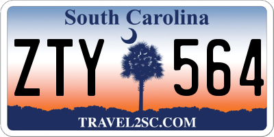 SC license plate ZTY564