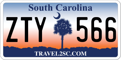 SC license plate ZTY566