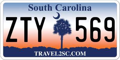 SC license plate ZTY569
