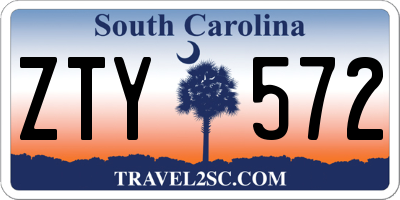 SC license plate ZTY572