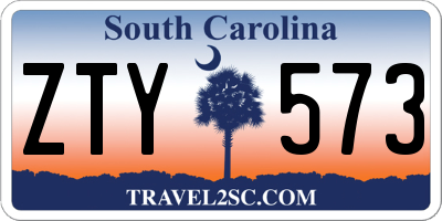 SC license plate ZTY573