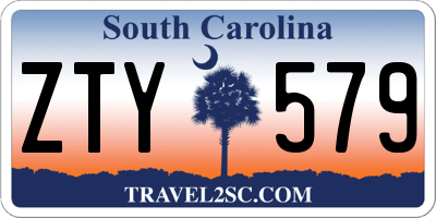 SC license plate ZTY579