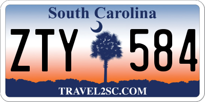 SC license plate ZTY584