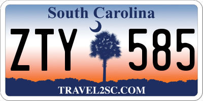 SC license plate ZTY585