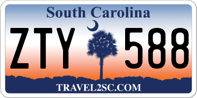 SC license plate ZTY588