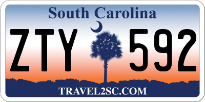 SC license plate ZTY592