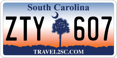 SC license plate ZTY607