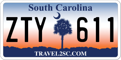 SC license plate ZTY611
