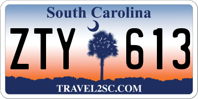 SC license plate ZTY613