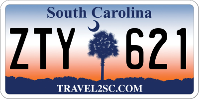 SC license plate ZTY621
