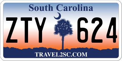 SC license plate ZTY624