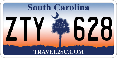 SC license plate ZTY628