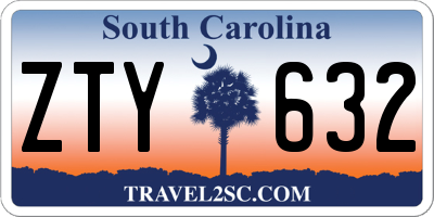 SC license plate ZTY632