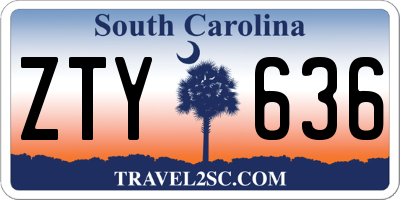 SC license plate ZTY636
