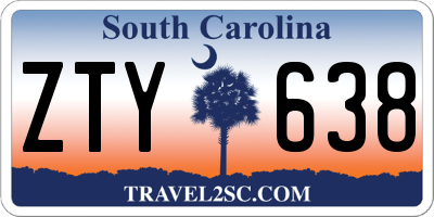 SC license plate ZTY638