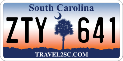 SC license plate ZTY641
