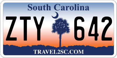 SC license plate ZTY642