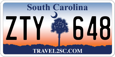 SC license plate ZTY648