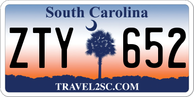 SC license plate ZTY652