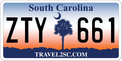 SC license plate ZTY661
