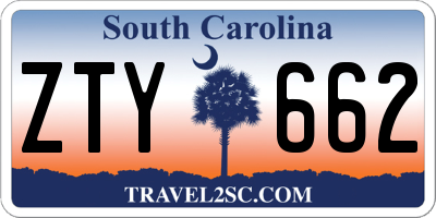 SC license plate ZTY662