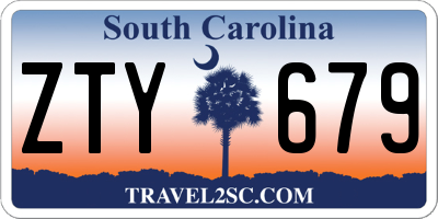 SC license plate ZTY679