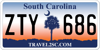SC license plate ZTY686