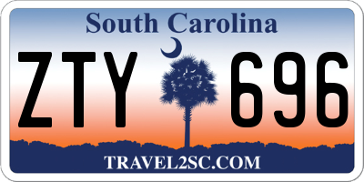SC license plate ZTY696