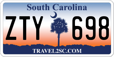 SC license plate ZTY698