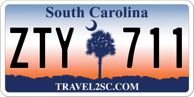 SC license plate ZTY711