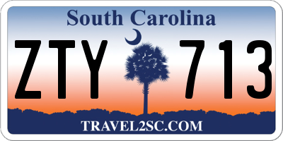 SC license plate ZTY713