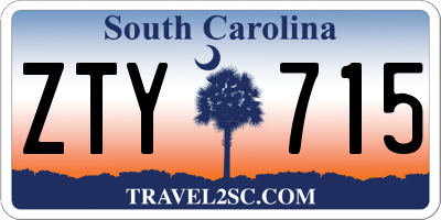 SC license plate ZTY715