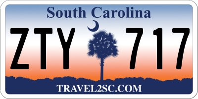 SC license plate ZTY717