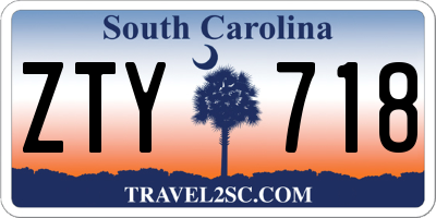 SC license plate ZTY718