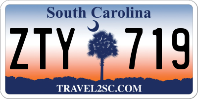 SC license plate ZTY719