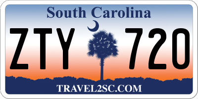 SC license plate ZTY720