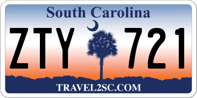 SC license plate ZTY721
